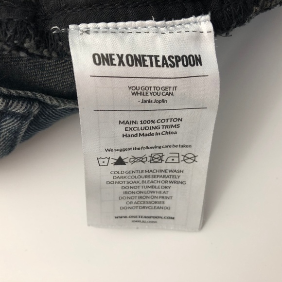 One Teaspoon Free People Bandit Shorts Shredded XL - Picture 8 of 8